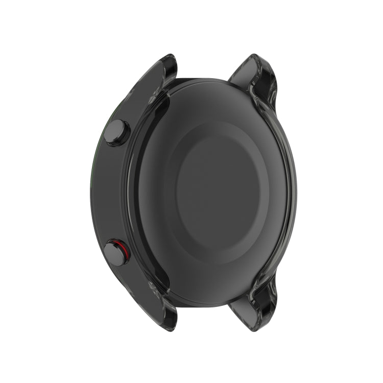 For Xiaomi Watch Color Sport Half Coverage Hollowed TPU Protective Case(Transparent Black) by bashfashion