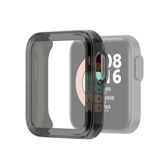 For Xiaomi Mi Watch Lite / Redmi Watch Half Coverage TPU Protective Case(Transparent Black) by bashfashion