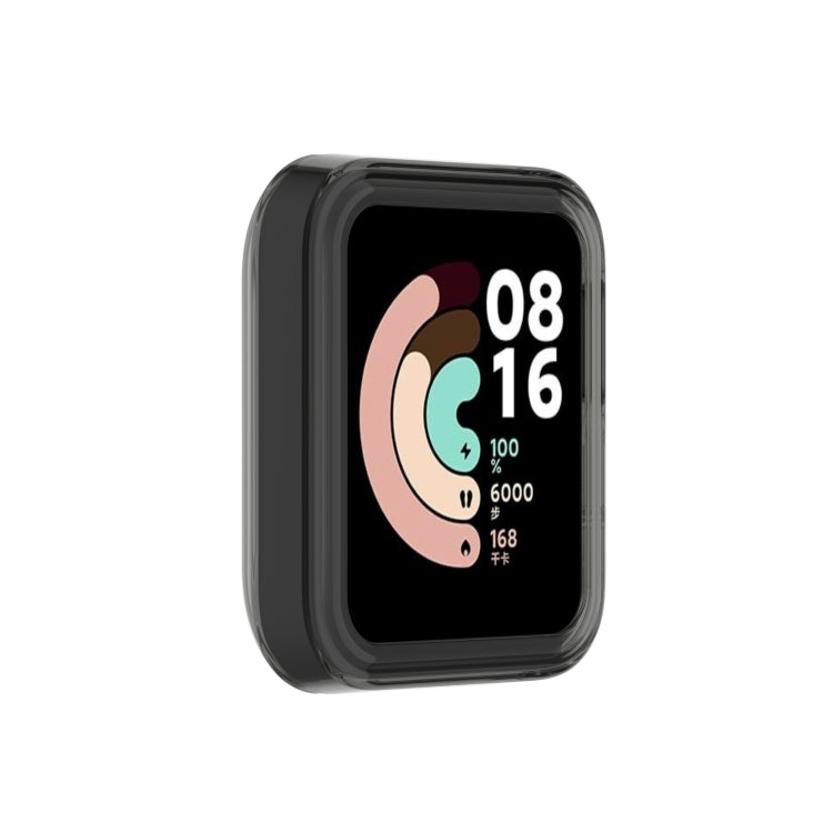 For Xiaomi Mi Watch Lite / Redmi Watch Half Coverage TPU Protective Case(Transparent Black) by bashfashion
