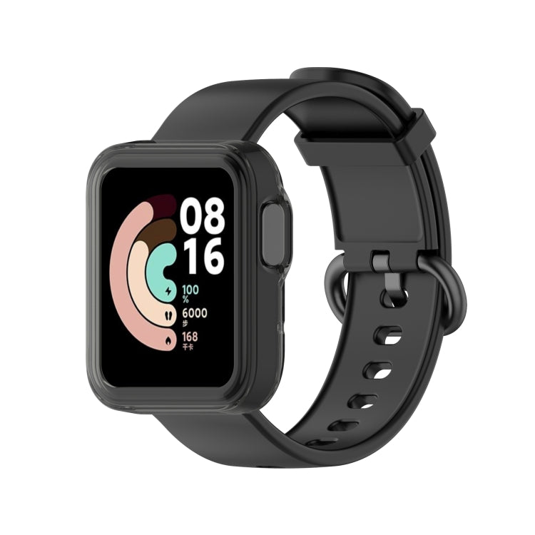 For Xiaomi Mi Watch Lite / Redmi Watch Half Coverage TPU Protective Case(Transparent Black) by bashfashion