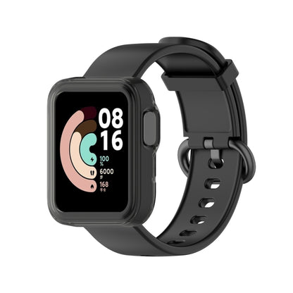 For Xiaomi Mi Watch Lite / Redmi Watch Half Coverage TPU Protective Case(Transparent Black) by bashfashion