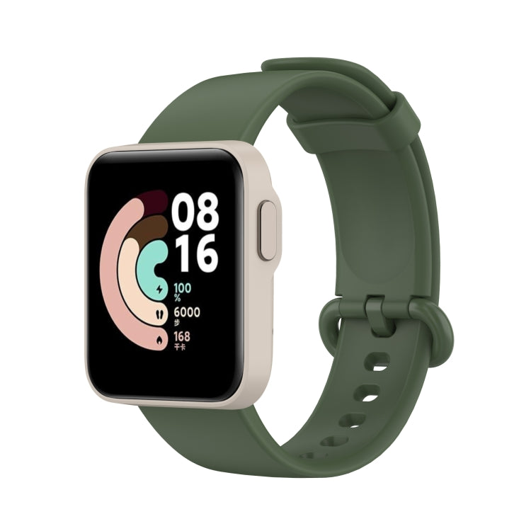 For Xiaomi Mi Watch Lite / Redmi Watch Silicone Watch Band, Size: One Size(Dark Green) by bashfashion