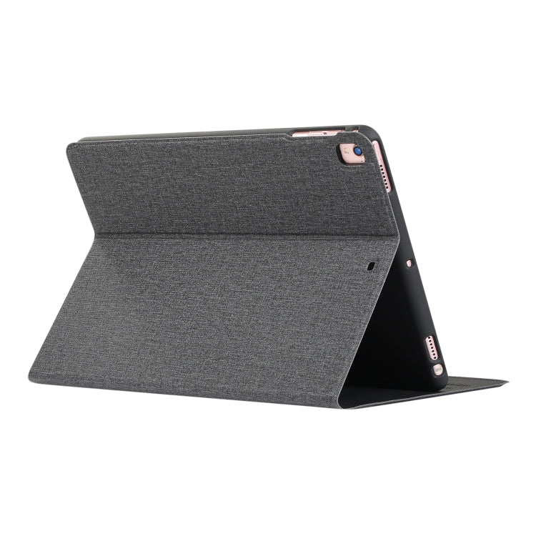 For iPad 10.2 2021 / 2020 / 2019 Voltage Craft Cloth TPU Protective Case with Holder(Black) by bashfashion