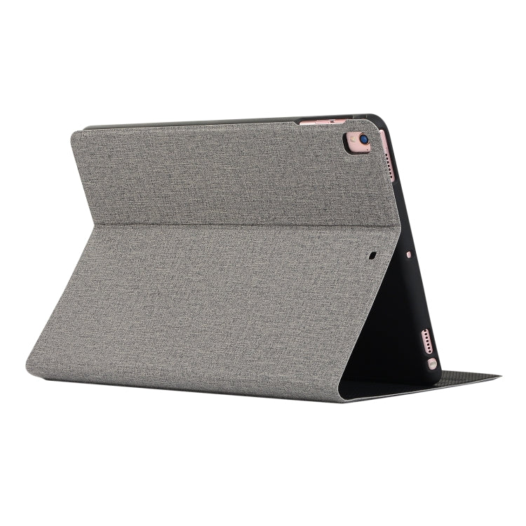 For iPad 10.2 2021 / 2020 / 2019 Voltage Craft Cloth TPU Protective Case with Holder(Grey) by bashfashion