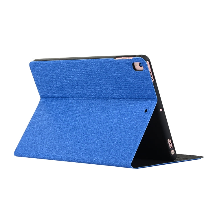 For iPad 10.2 2021 / 2020 / 2019 Voltage Craft Cloth TPU Protective Case with Holder(Blue) by bashfashion