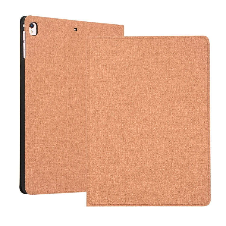 For iPad 10.2 2021 / 2020 / 2019 Voltage Craft Cloth TPU Protective Case with Holder(Gold) by bashfashion