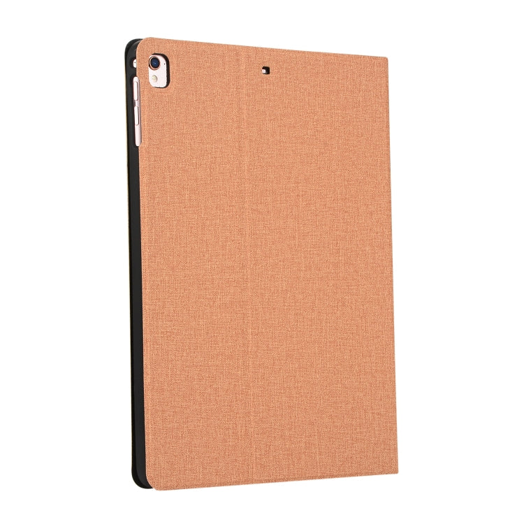 For iPad 10.2 2021 / 2020 / 2019 Voltage Craft Cloth TPU Protective Case with Holder(Gold) by bashfashion