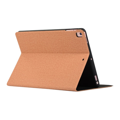For iPad 10.2 2021 / 2020 / 2019 Voltage Craft Cloth TPU Protective Case with Holder(Gold) by bashfashion
