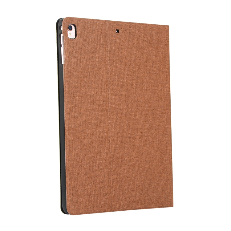 For iPad 10.2 2021 / 2020 / 2019 Voltage Craft Cloth TPU Protective Case with Holder(Brown) by bashfashion