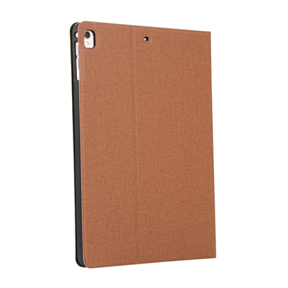 For iPad 10.2 2021 / 2020 / 2019 Voltage Craft Cloth TPU Protective Case with Holder(Brown) by bashfashion