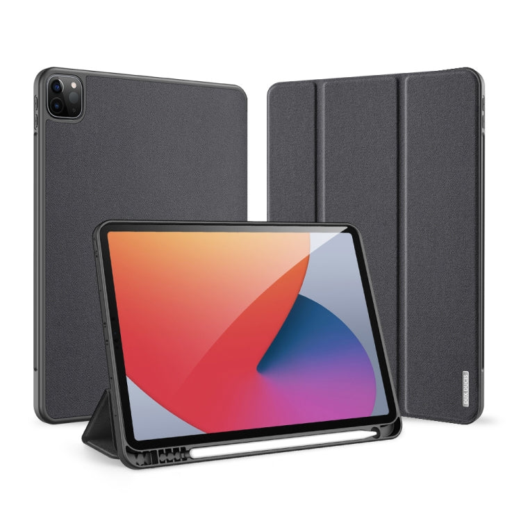 For iPad Pro 11 2022 / 2021 / 2020 DUX DUCIS Domo Series Horizontal Flip Magnetic TPU + PU Leather Tablet Case with Three-folding Holder & Pen Slot & Sleep / Wake-up Function(Black) by DUX DUCIS