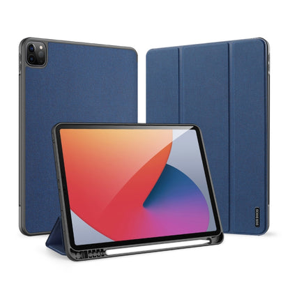 For iPad Pro 11 2022 / 2021 / 2020 DUX DUCIS Domo Series Horizontal Flip Magnetic TPU + PU Leather Tablet Case with Three-folding Holder & Pen Slot & Sleep / Wake-up Function(Blue) by DUX DUCIS