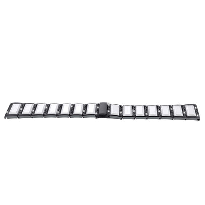 XingYao Series Two-tone Steel Watch Band For Apple Watch Series 9&8&7 41mm / SE 3&SE 2&6&SE&5&4 40mm / 3&2&1 38mm(Black+White) by bashfashion