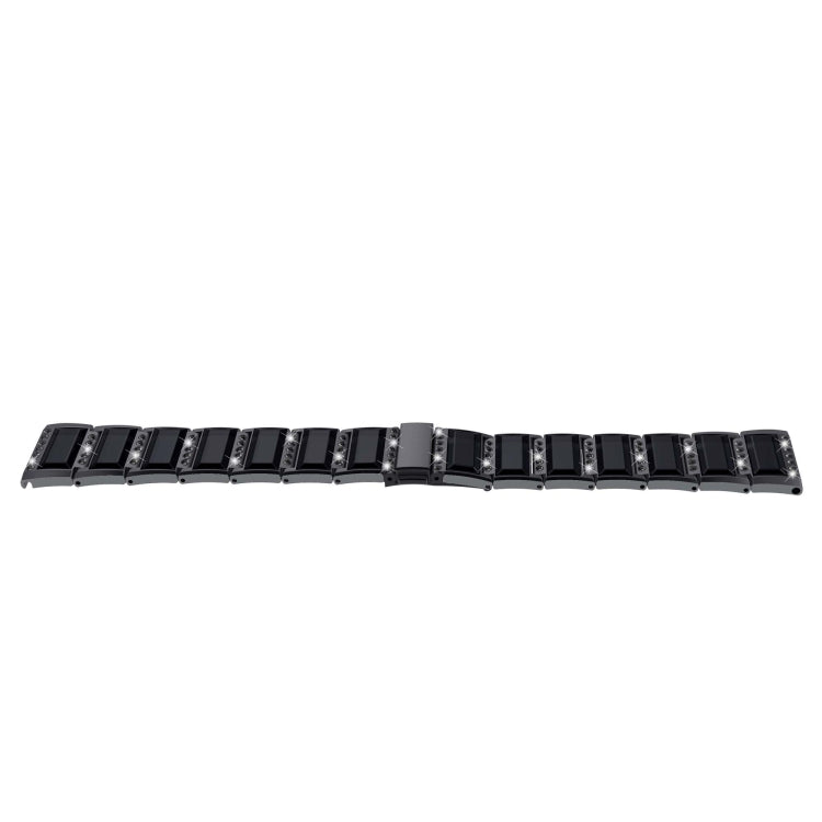 XingYao Series Two-tone Steel Watch Band For Apple Watch Series 9&8&7 41mm / SE 3&SE 2&6&SE&5&4 40mm / 3&2&1 38mm(Black+Black) by bashfashion