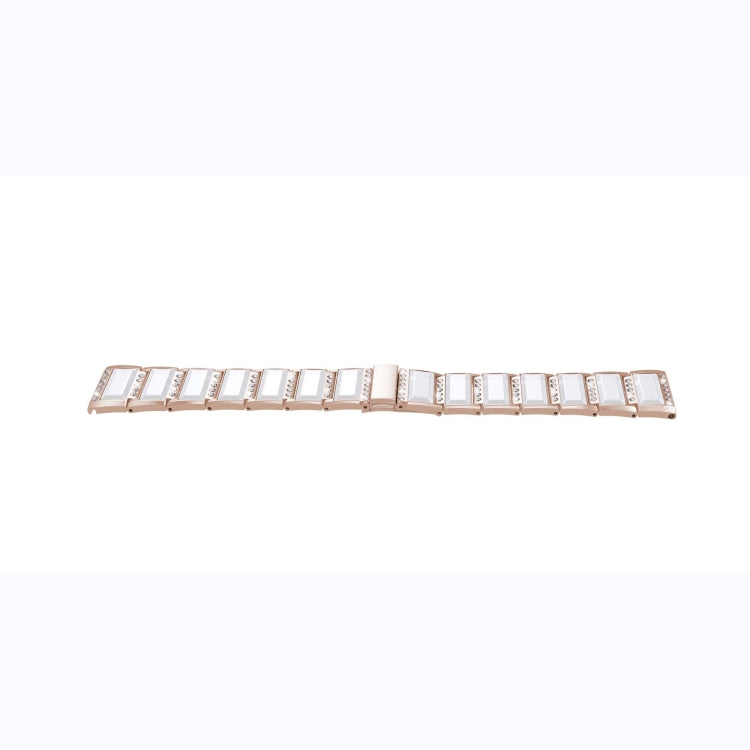 XingYao Series Two-tone Steel Watch Band For Apple Watch Series 9&8&7 41mm / SE 3&SE 2&6&SE&5&4 40mm / 3&2&1 38mm(Gold+White) by bashfashion