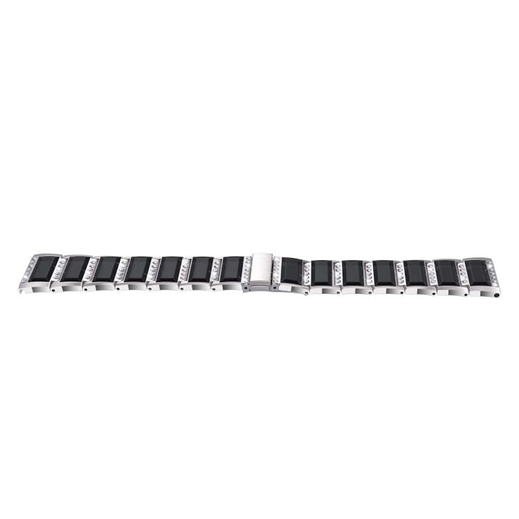XingYao Series Two-tone Steel Watch Band For Apple Watch Series 9&8&7 41mm / SE 3&SE 2&6&SE&5&4 40mm / 3&2&1 38mm(Silver+Black) by bashfashion