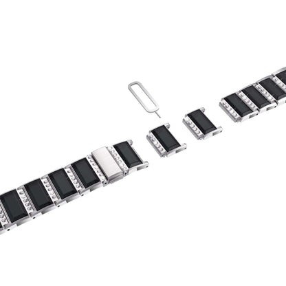 XingYao Series Two-tone Steel Watch Band For Apple Watch Series 9&8&7 41mm / SE 3&SE 2&6&SE&5&4 40mm / 3&2&1 38mm(Silver+Black) by bashfashion