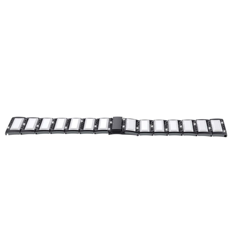 XingYao Series Two-tone Steel Watch Band For Apple Watch Ultra 49mm&Watch Ultra 2 49mm / Series 9&8&7 45mm / SE 3&SE 2&6&SE&5&4 44mm / 3&2&1 42mm(Black+White) by bashfashion