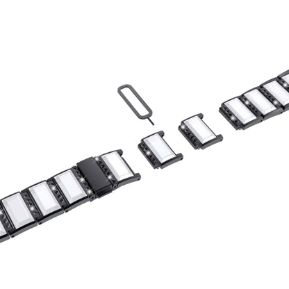 XingYao Series Two-tone Steel Watch Band For Apple Watch Ultra 49mm&Watch Ultra 2 49mm / Series 9&8&7 45mm / SE 3&SE 2&6&SE&5&4 44mm / 3&2&1 42mm(Black+White) by bashfashion