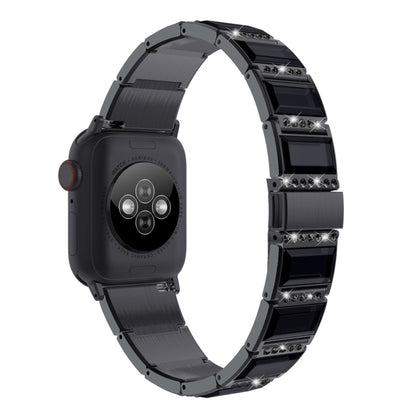 XingYao Series Two-tone Steel Watch Band For Apple Watch Ultra 49mm&Watch Ultra 2 49mm / Series 9&8&7 45mm / SE 3&SE 2&6&SE&5&4 44mm / 3&2&1 42mm(Black+Black) by bashfashion