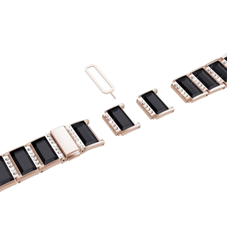 XingYao Series Two-tone Steel Watch Band For Apple Watch Ultra 49mm&Watch Ultra 2 49mm / Series 9&8&7 45mm / SE 3&SE 2&6&SE&5&4 44mm / 3&2&1 42mm(Gold+Black) by bashfashion