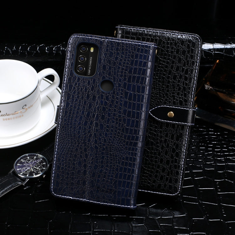 For Blackview A70 idewei Crocodile Texture Horizontal Flip Leather Case with Holder & Card Slots & Wallet(Black) by idewei