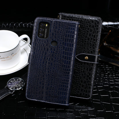 For Blackview A70 idewei Crocodile Texture Horizontal Flip Leather Case with Holder & Card Slots & Wallet(Black) by idewei