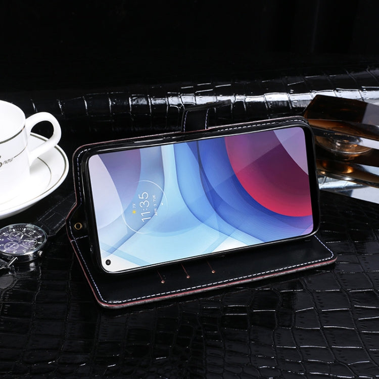 For Motorola Moto G Power (2021) idewei Crocodile Texture Horizontal Flip Leather Case with Holder & Card Slots & Wallet(Black) by idewei