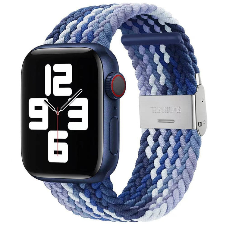 Braided + Stainless Steel Watch Band For Apple Watch Ultra 49mm&Watch Ultra 2 49mm / Series 9&8&7 45mm / SE 3&SE 2&6&SE&5&4 44mm / 3&2&1 42mm(Z Pattern Blueberry Color) by bashfashion