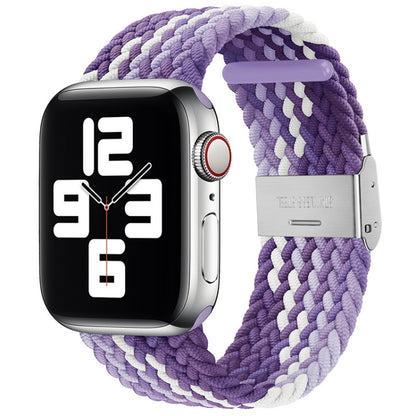 Braided + Stainless Steel Watch Band For Apple Watch Ultra 49mm&Watch Ultra 2 49mm / Series 9&8&7 45mm / SE 3&SE 2&6&SE&5&4 44mm / 3&2&1 42mm(Grape Purple) by bashfashion