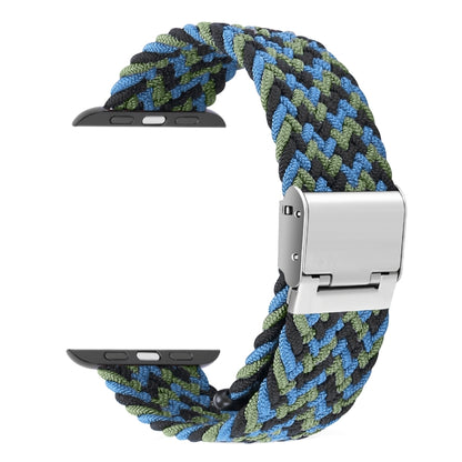 Braided + Stainless Steel Watch Band For Apple Watch Ultra 49mm&Watch Ultra 2 49mm / Series 9&8&7 45mm / SE 3&SE 2&6&SE&5&4 44mm / 3&2&1 42mm(Black Blue Green) by bashfashion