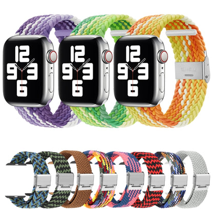 Braided + Stainless Steel Watch Band For Apple Watch Series 7 45mm / 6 & SE & 5 & 4 44mm / 3 & 2 & 1 42mm(Five Colors) by bashfashion