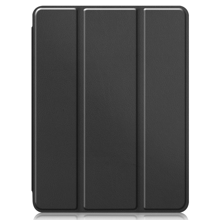 For iPad Pro 11 2022 / 2021 Pure Color Horizontal Flip TPU + PU Leather Tablet Case with Three-folding Holder & Sleep / Wake-up Function & Pen Slot(Black) by bashfashion