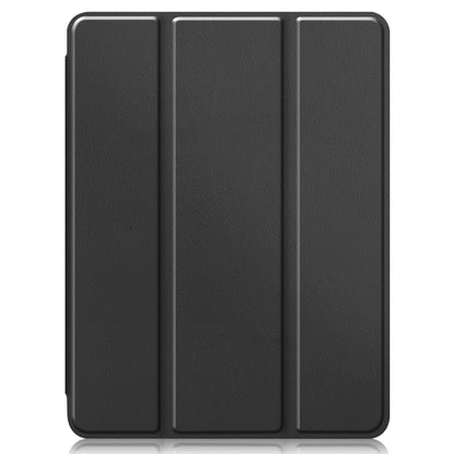 For iPad Pro 11 2022 / 2021 Pure Color Horizontal Flip TPU + PU Leather Tablet Case with Three-folding Holder & Sleep / Wake-up Function & Pen Slot(Black) by bashfashion