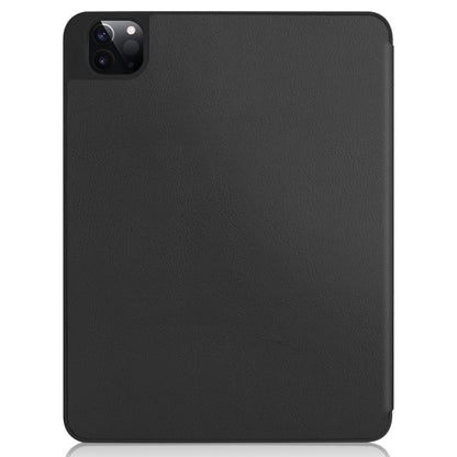 For iPad Pro 11 2022 / 2021 Pure Color Horizontal Flip TPU + PU Leather Tablet Case with Three-folding Holder & Sleep / Wake-up Function & Pen Slot(Black) by bashfashion