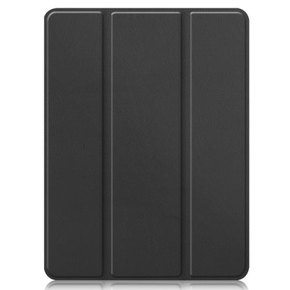 For iPad Pro 12.9 2022 / 2021 Horizontal Flip Honeycomb TPU + PU Leather Tablet Case with Three-folding Holder & Sleep / Wake-up Function & Pen Slot(Black) by bashfashion