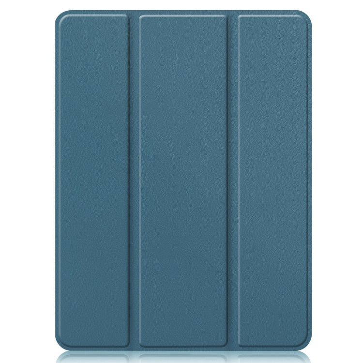 For iPad Pro 12.9 2022 / 2021 Horizontal Flip Honeycomb TPU + PU Leather Tablet Case with Three-folding Holder & Sleep / Wake-up Function & Pen Slot(Dark Green) by bashfashion