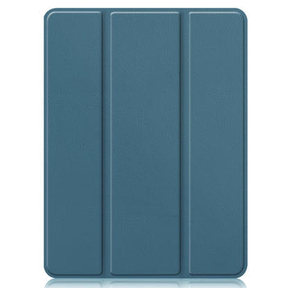 For iPad Pro 12.9 2022 / 2021 Horizontal Flip Honeycomb TPU + PU Leather Tablet Case with Three-folding Holder & Sleep / Wake-up Function & Pen Slot(Dark Green) by bashfashion