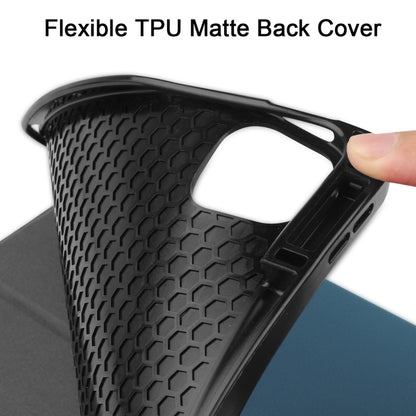 For iPad Pro 12.9 2022 / 2021 Horizontal Flip Honeycomb TPU + PU Leather Tablet Case with Three-folding Holder & Sleep / Wake-up Function & Pen Slot(Dark Green) by bashfashion