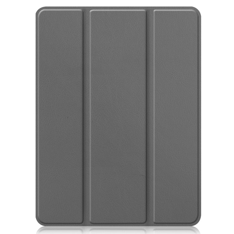 For iPad Pro 12.9 2022 / 2021 Horizontal Flip Honeycomb TPU + PU Leather Tablet Case with Three-folding Holder & Sleep / Wake-up Function & Pen Slot(Grey) by bashfashion