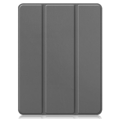 For iPad Pro 12.9 2022 / 2021 Horizontal Flip Honeycomb TPU + PU Leather Tablet Case with Three-folding Holder & Sleep / Wake-up Function & Pen Slot(Grey) by bashfashion