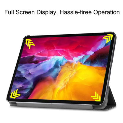For iPad Pro 11 2022 / 2021 / 2018 Custer Texture Leather Smart Tablet Case(Black) by bashfashion