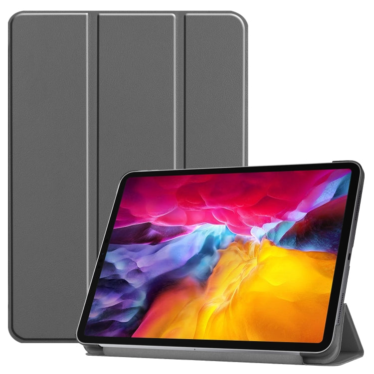For iPad Pro 11 2022 / 2021 / 2018 Custer Texture Leather Smart Tablet Case(Grey) by bashfashion