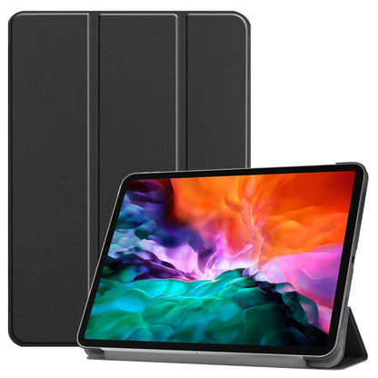 For iPad Air 13 2024 / Pro 12.9 2022 Custer Texture 3-folding Smart Leather Tablet Case(Black) by bashfashion