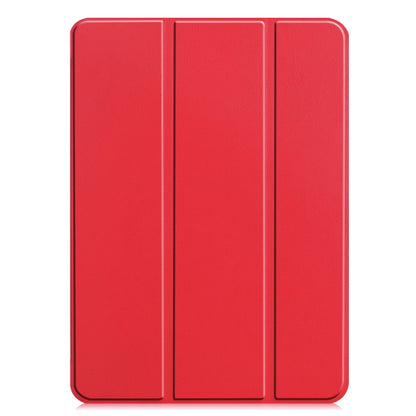 For iPad Air 13 2024 / Pro 12.9 2022 Custer Texture 3-folding Smart Leather Tablet Case(Red) by bashfashion