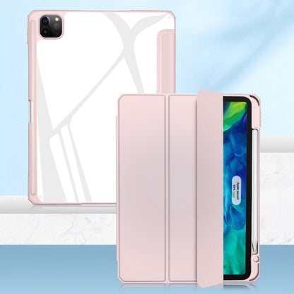 For iPad Pro 11 2022 / 2021 / 2020 Mutural Pinyue Series PC + TPU Horizontal Flip Leather Tablet Case with Holder & Pen Slot & Sleep / Wake-up Function(Pink) by Mutural