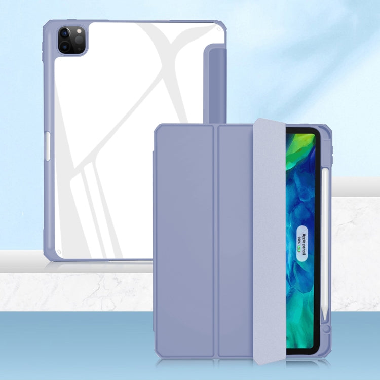 For iPad Pro 11 2022 / 2021 / 2020 Mutural Pinyue Series PC + TPU Horizontal Flip Leather Tablet Case with Holder & Pen Slot & Sleep / Wake-up Function (Purple) by Mutural