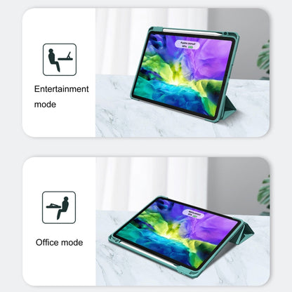 For iPad Pro 11 2022 / 2021 / 2020 Mutural Pinyue Series PC + TPU Horizontal Flip Leather Tablet Case with Holder & Pen Slot & Sleep / Wake-up Function(Mint Green) by Mutural