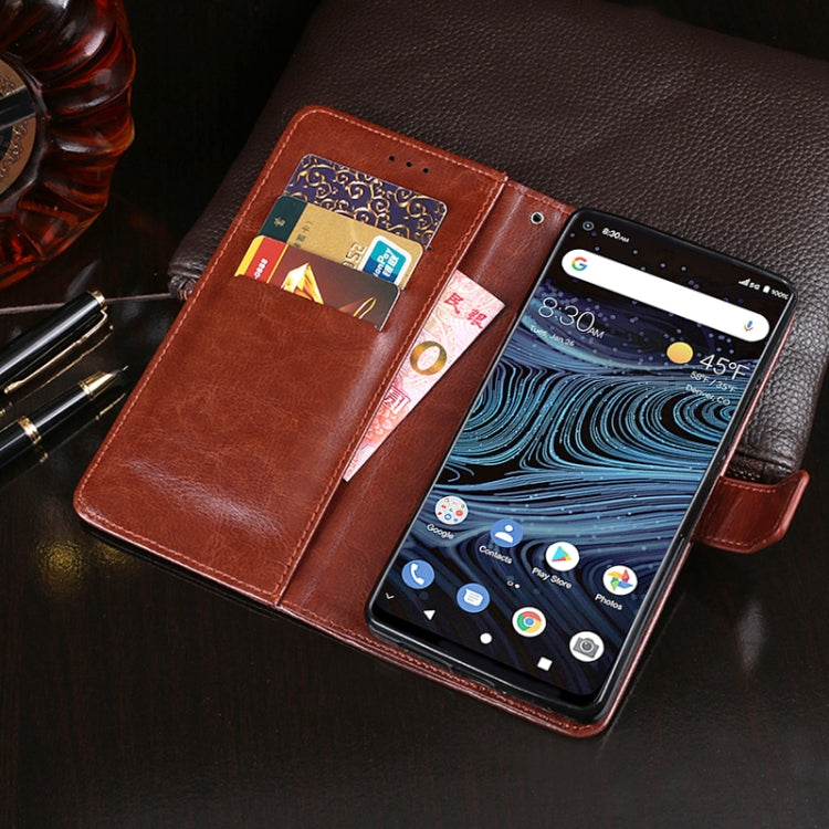 For ZTE Blade X1 5G idewei Crazy Horse Texture Horizontal Flip Leather Case with Holder & Card Slots & Wallet(White) by idewei