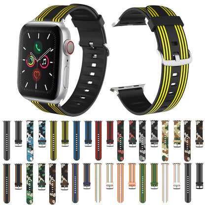 Silicone Replaceable Watch Band For Apple Watch Series 9&8&7 41mm / SE 3&SE 2&6&SE&5&4 40mm / 3&2&1 38mm(4) by bashfashion